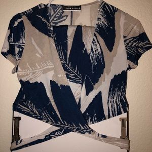 Wrap shirt matching set